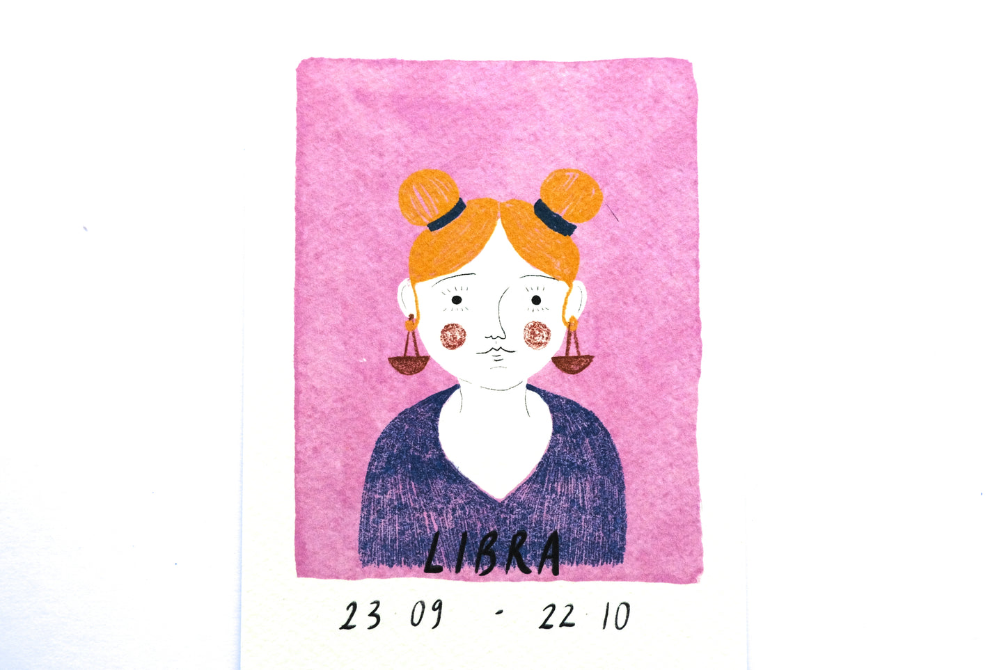 Collane con segno zodiacale della BILANCIA pietra di quarzo rosa