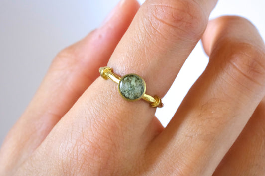 Anello BEATRICE con foglie di salvia