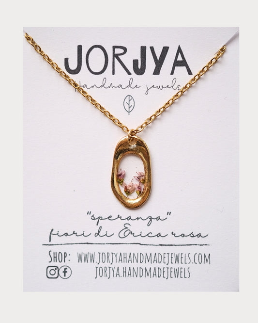 Collana "speranza" con fiori di Erica rosa