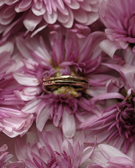 FEDINE - Anello in ottone effetto due fedine sovrapposte