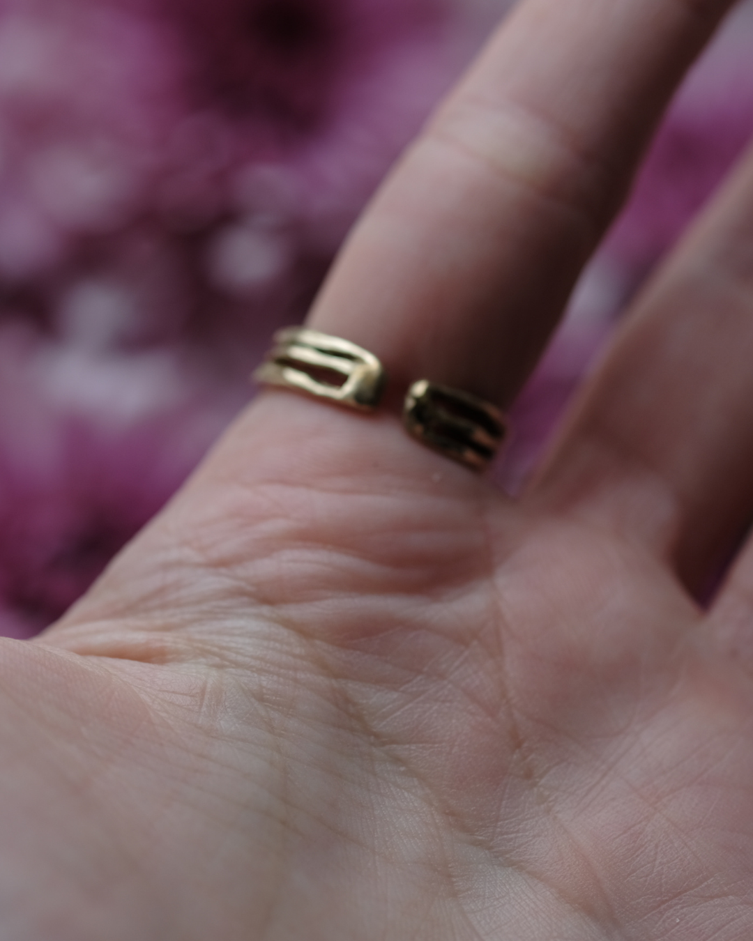 FEDINE - Anello in ottone effetto tre fedine sovrapposte