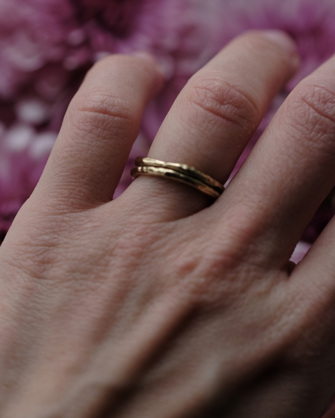 FEDINE - Anello in ottone effetto due fedine sovrapposte