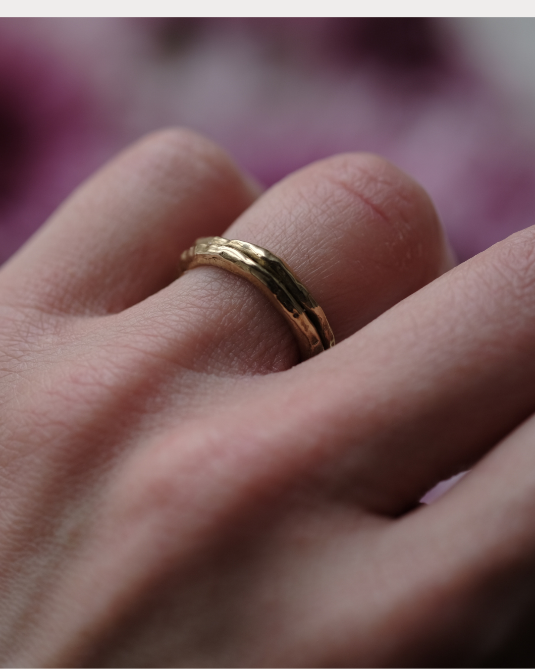 FEDINE - Anello in ottone effetto due fedine sovrapposte