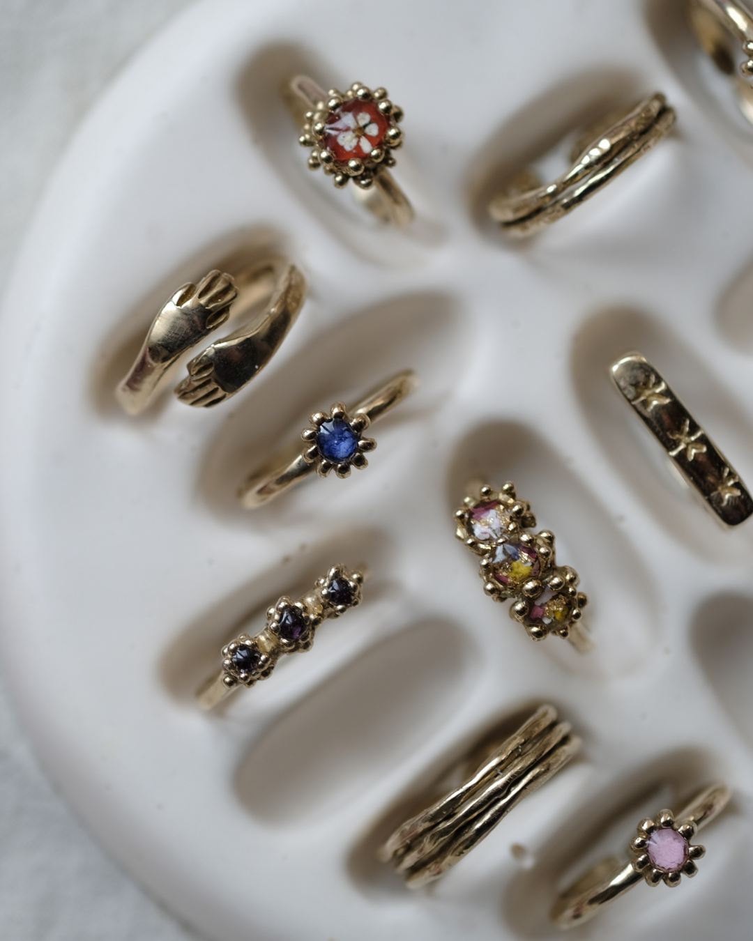 FEDINE - Anello in ottone effetto tre fedine sovrapposte