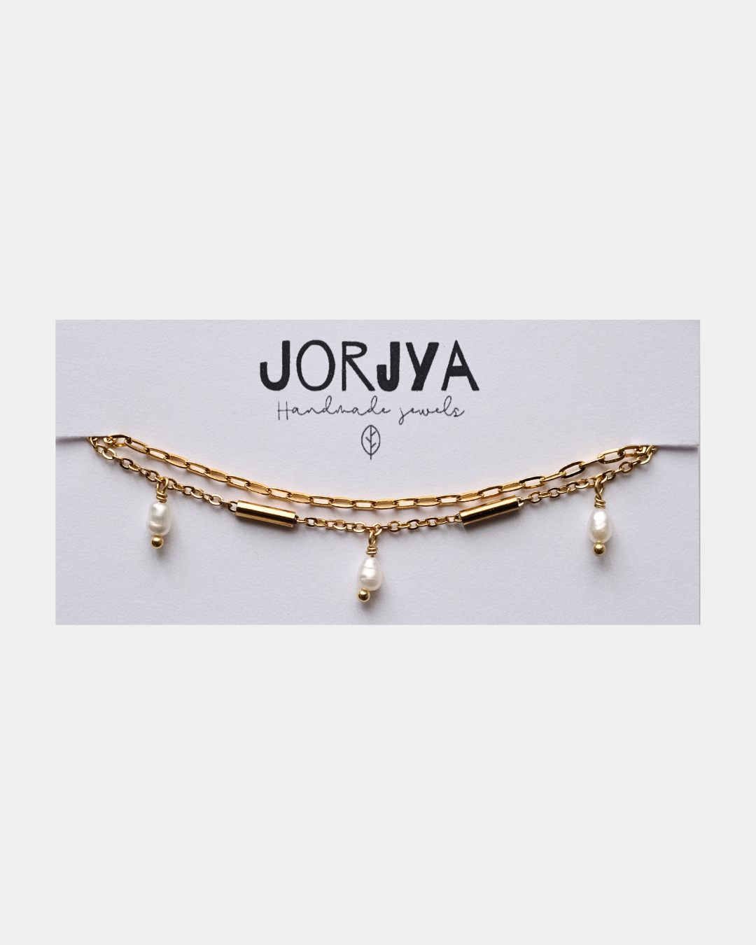 Bracciale con doppio filo con perle di fiume