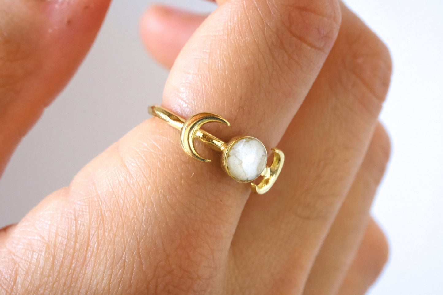 Anello BIANCA con petali di margherita