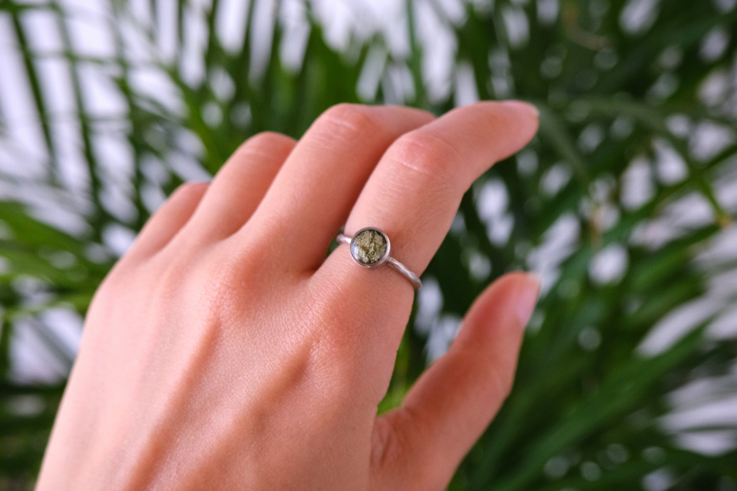 Anello BEATRICE con foglie di salvia