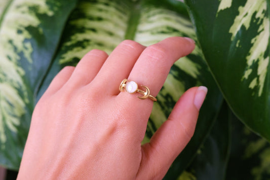 Anello BIANCA con petali di margherita