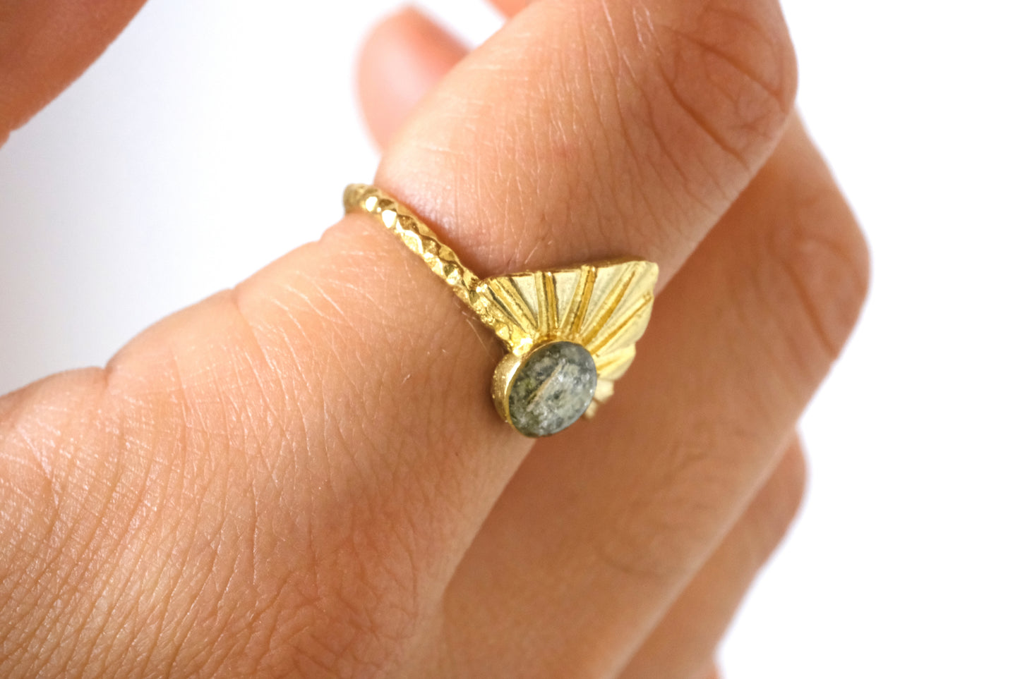 Anello VIRGINIA con foglie di salvia