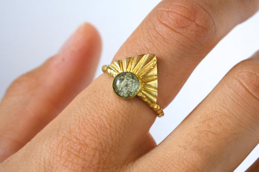 Anello VIRGINIA con foglie di salvia